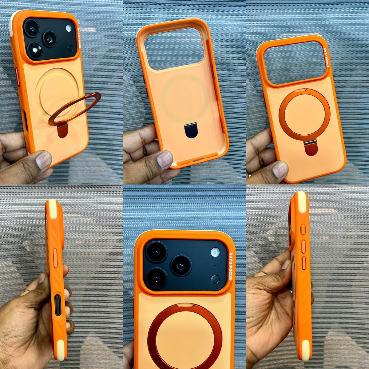 Matte Shockproof Hybrid Bumper with Metal Stand