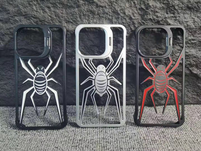 Metal Spider Bumper Case with Stand for iPhone 15 Series