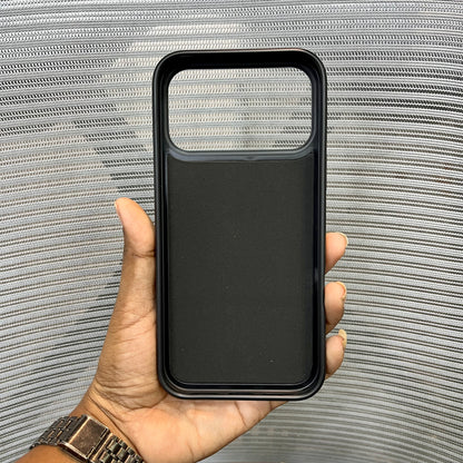 Embossed Leather Logo iPhone 17 Pro Max Case