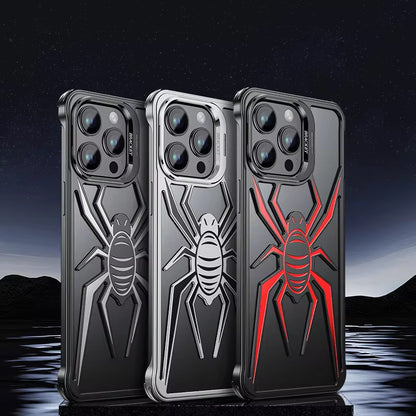 Metal Spider Bumper Case with Stand for iPhone 15 Series