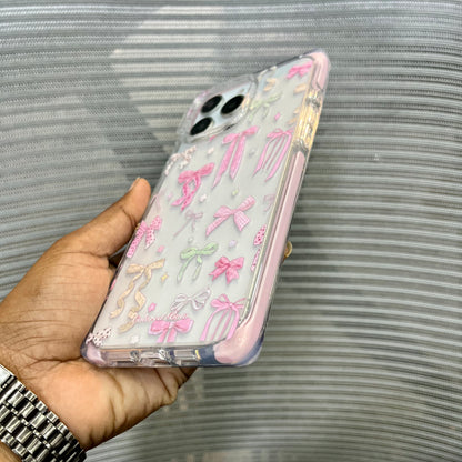 Glitter Bow Printed iPhone 16 Pro Max Case