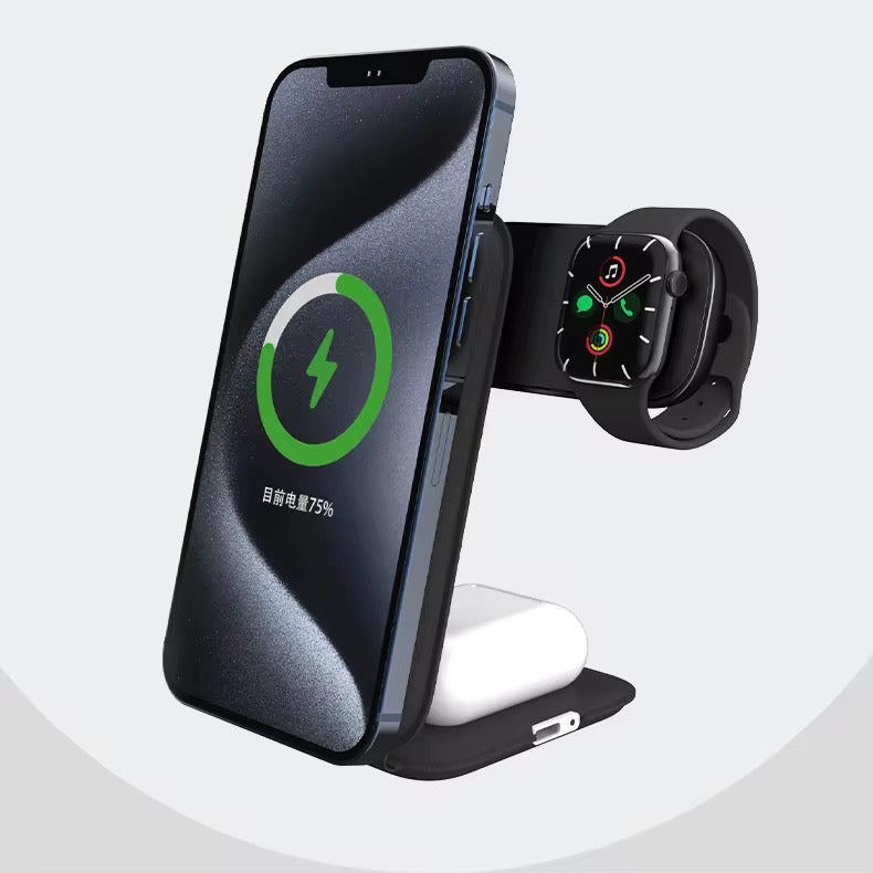 TriFold Luxe 3-in-1 Wireless Charger Stand