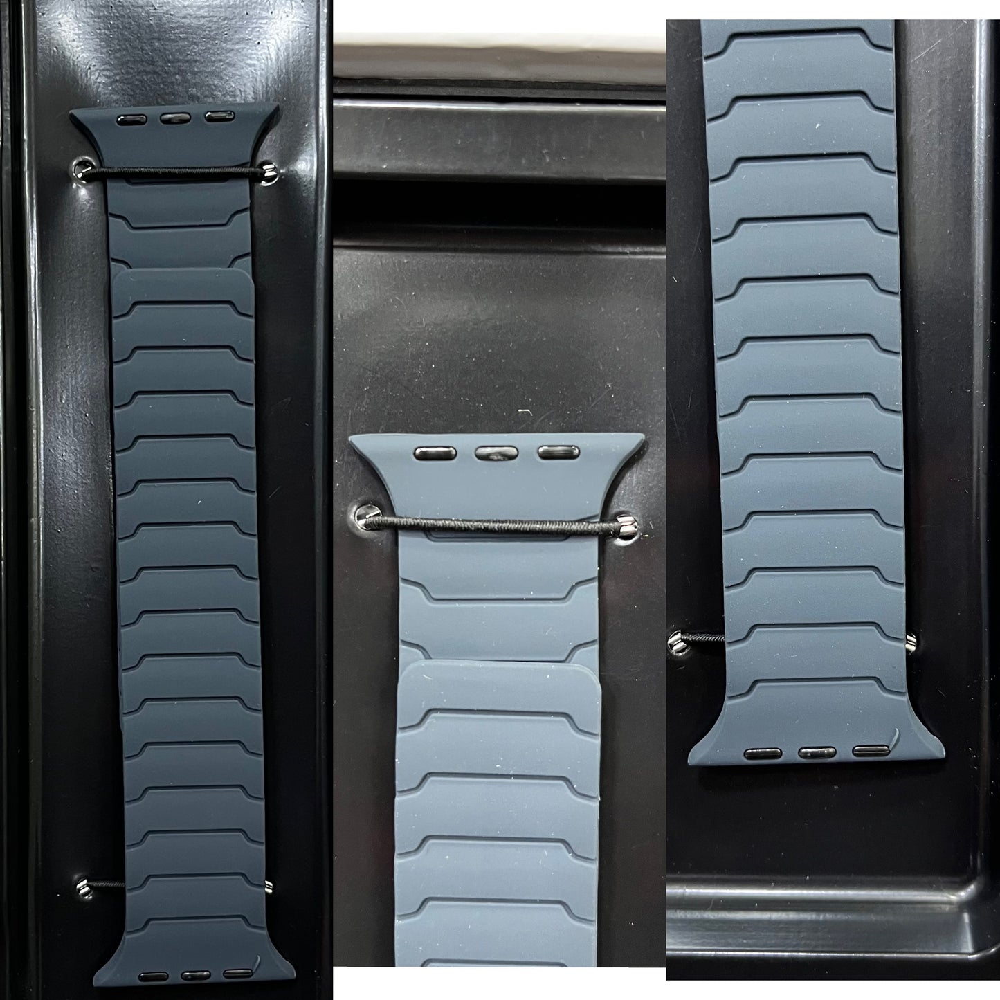 Ribbed Silicone Magnetic Watch Strap