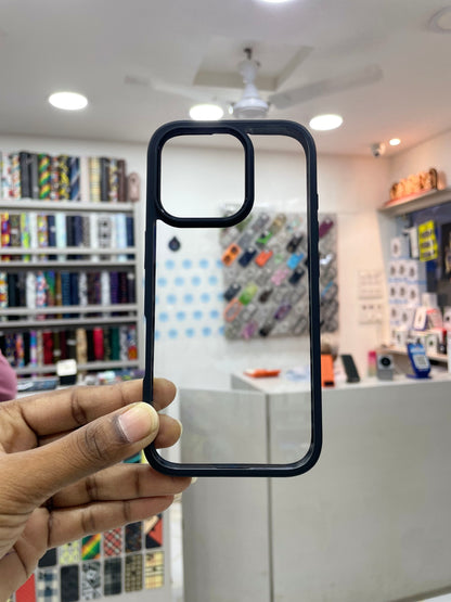 Transparent Black Border Case for iPhone 16 Series