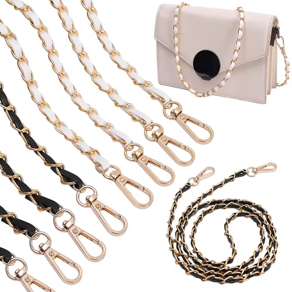 Premium Leather Metal Link Crossbody