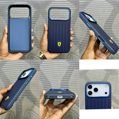 Leather Racing Logo iPhone 17 Series Case