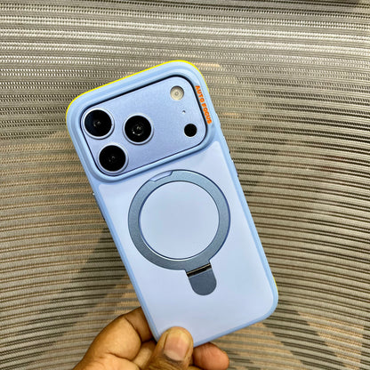 Matte Shockproof Hybrid Bumper with Metal Stand