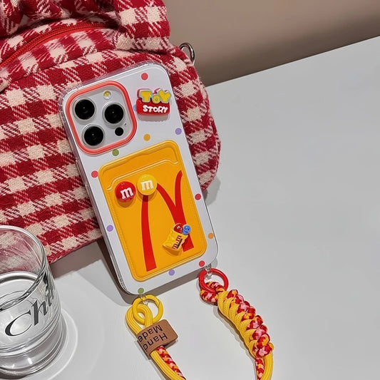Fancy Silicone Case with Card Holder for iPhone