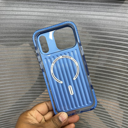 Stripe Matte Finish MagSafe Shockproof iPhone Case
