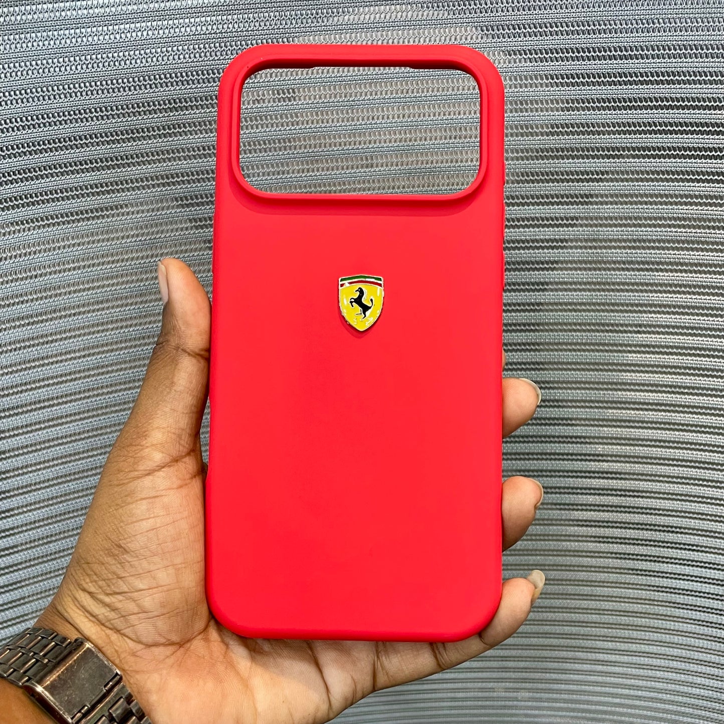 RedPrancing Horse Silicone iPhone 17 Pro Case