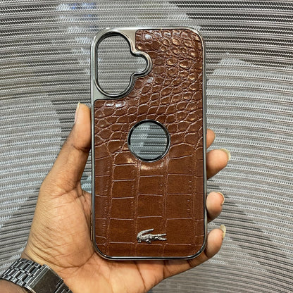 Leather Logo iPhone 17 Case