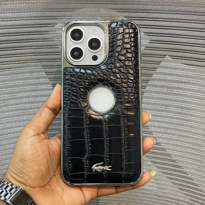 Leather Logo iPhone 16 Pro Max Case