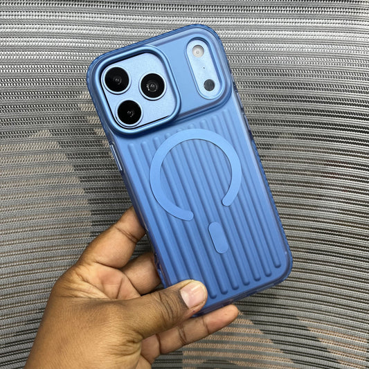 Stripe Matte Finish MagSafe Shockproof iPhone Case
