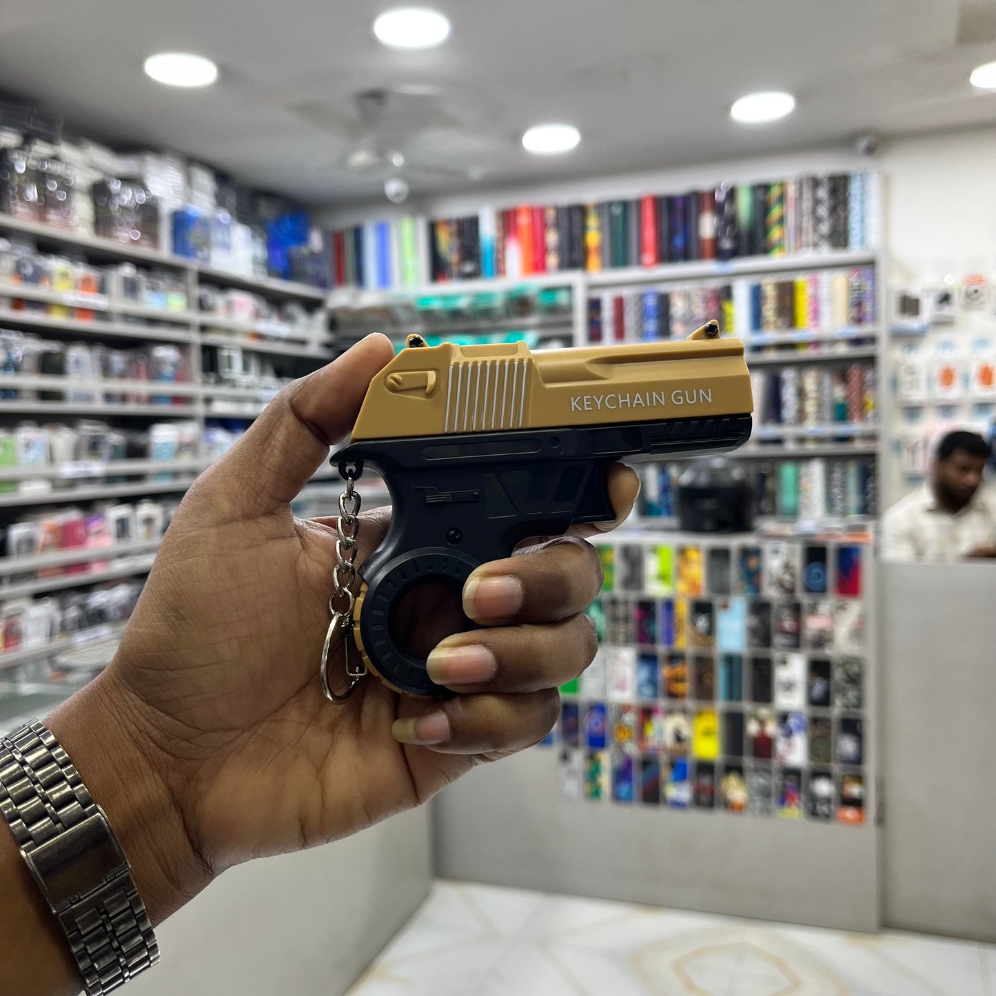 Bullet Spinner Gun Keychain