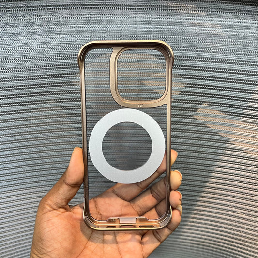 Metal Edge Crystal Stand iPhone 16 Pro Case