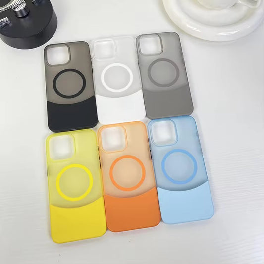 Dual Color Matte Magsafe Slim Fit Case for iPhone