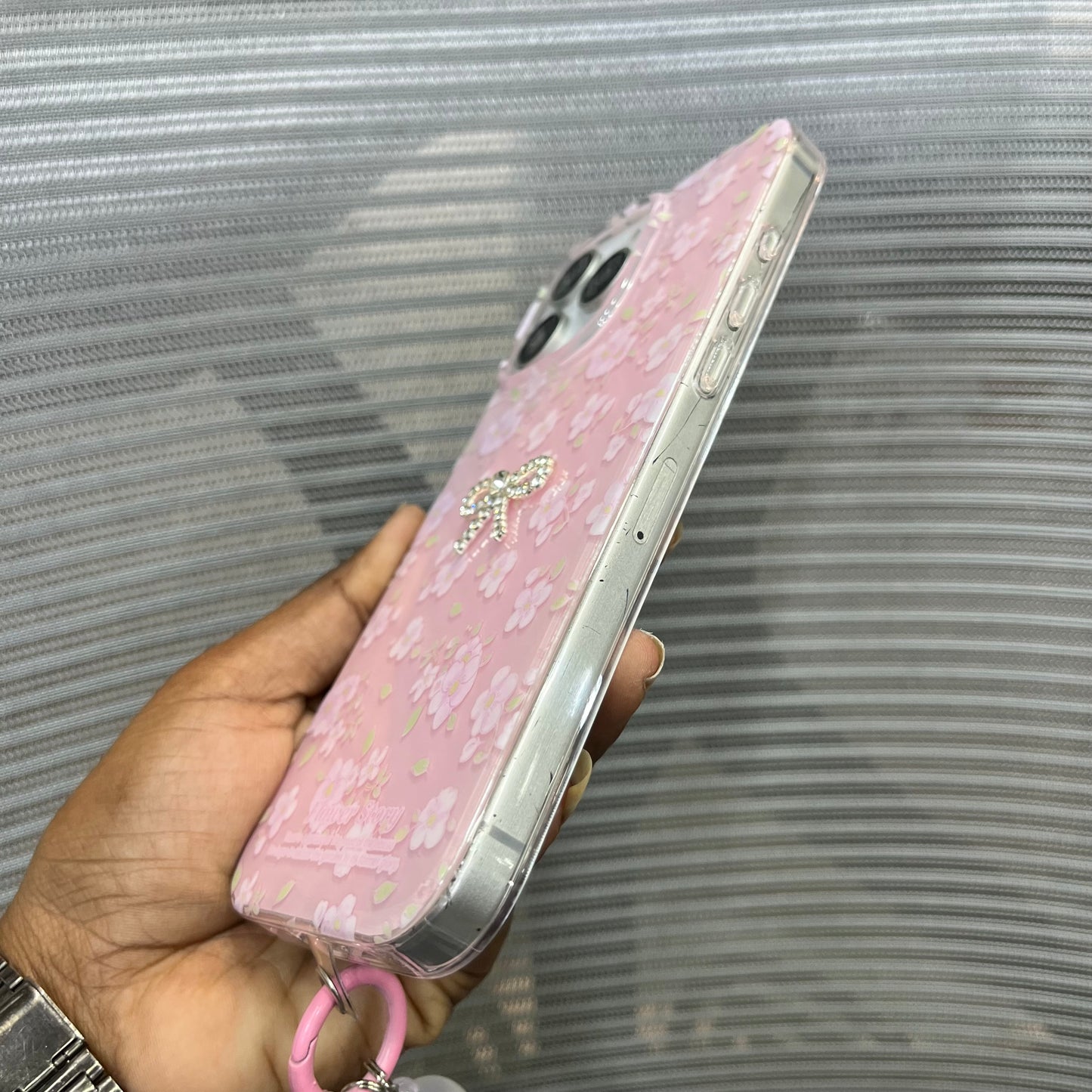 Floral Charm Clear iPhone 16 Pro Max Case