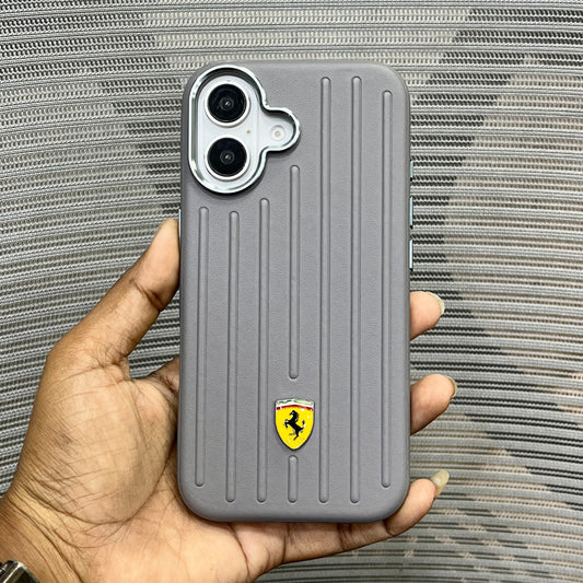 Leather Racing Logo iPhone 16 Case