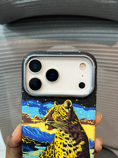 Embossed Cheetah Print MagSafe iPhone 17 Series Case
