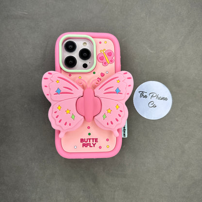 Butterfly Fancy Stand Case for iPhone 14 Pro Max