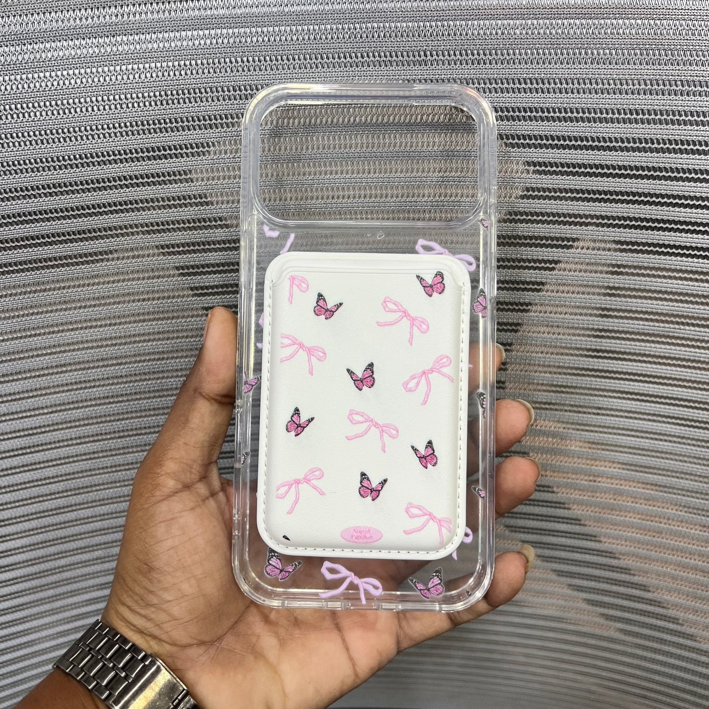 Bow Print MagSafe Wallet iPhone 17 Pro Max Case