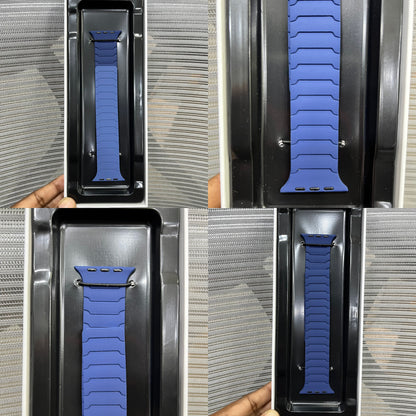 Ribbed Silicone Magnetic Watch Strap
