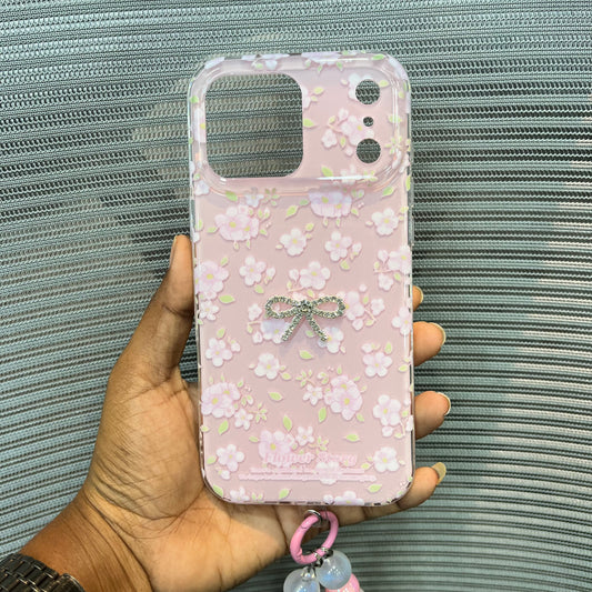 Floral Charm Clear iPhone 17 Pro Max Case