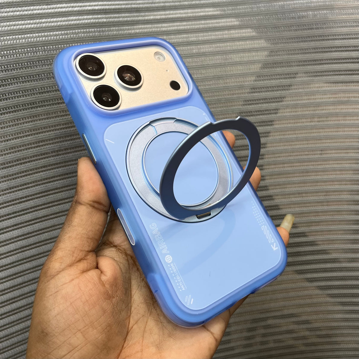 Premium AirBag Anti-Collision Metal Stand iPhone Case