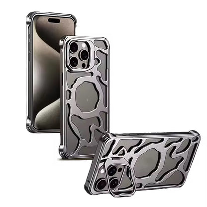 Premium Metal Case With Stand for iPhone