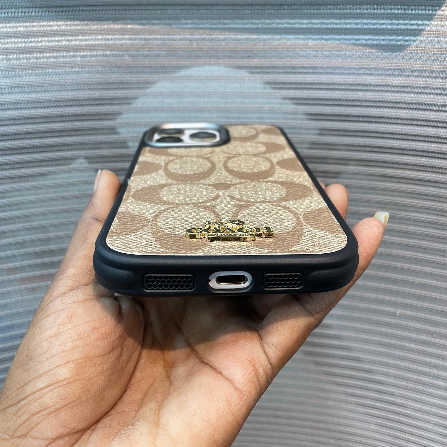 LogoLuxe Leather iPhone Case