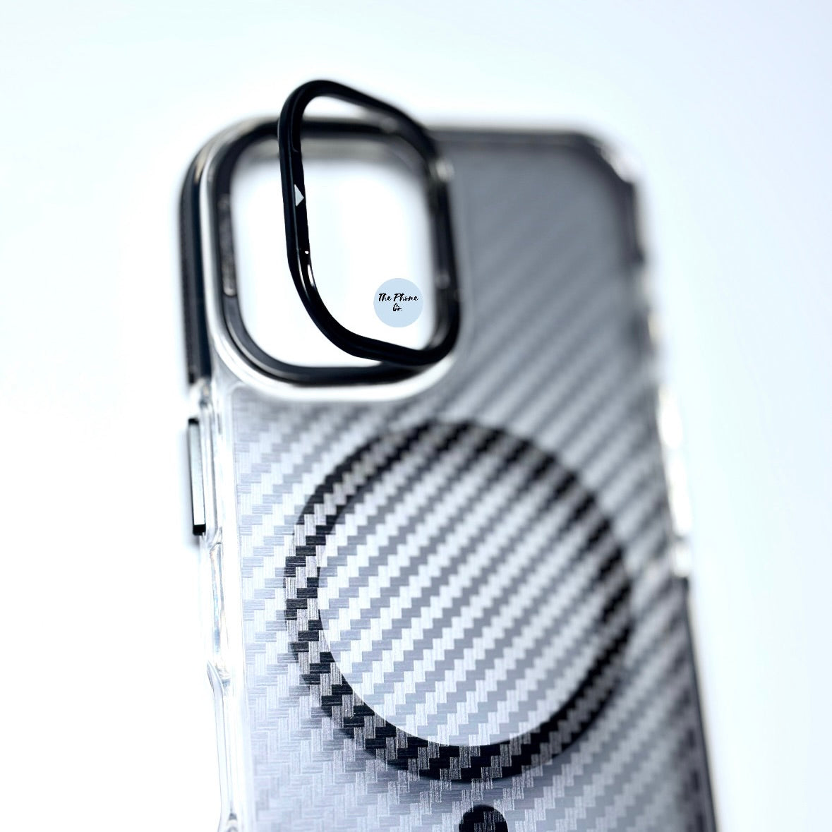 Carbon Fibre MagSafe iPhone Case with Camera Stand