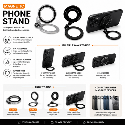 MagFold 360 Magnetic Phone Stand