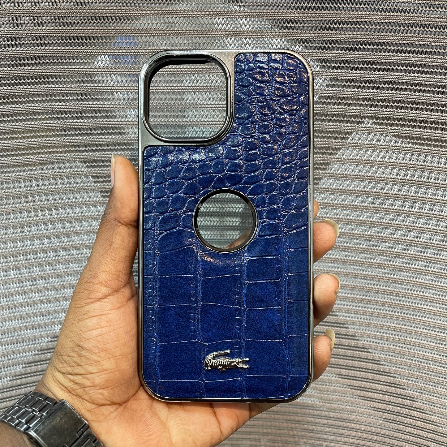 Leather Logo iPhone 15 Case