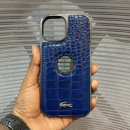Leather Logo iPhone 15 Case