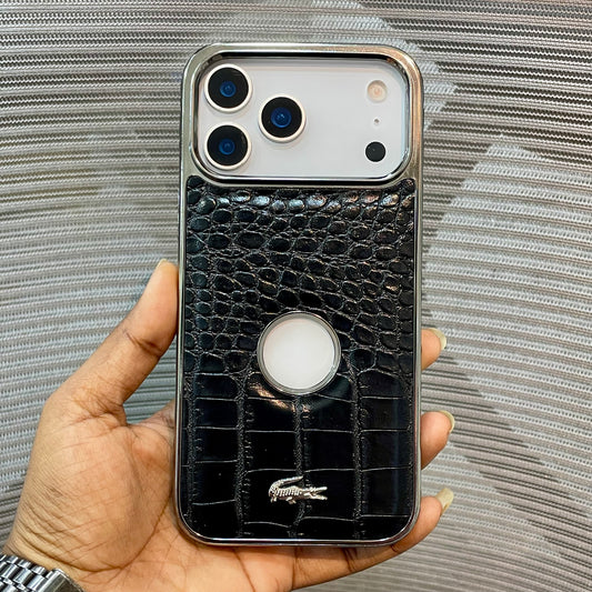 Leather Logo iPhone 17 Pro Max Case