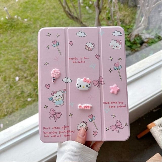 Kitty - 3D Cartoon Printed iPad Case