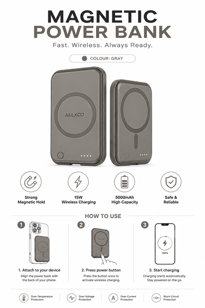 LuxeVolt MagSafe Power Bank
