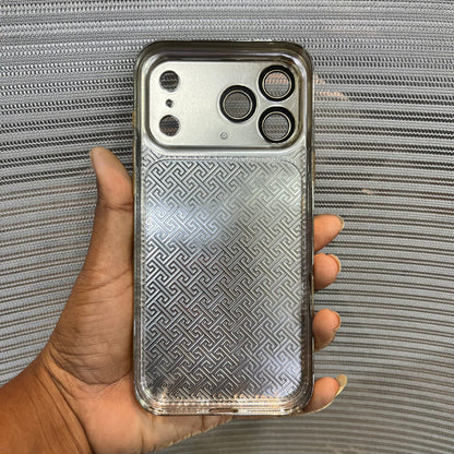 Premium Embossed Leather Logo iPhone 17 Pro Case