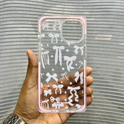 Glitter Bow Printed iPhone 15 Case