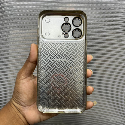 Premium Embossed Leather Logo iPhone 16 Pro Case
