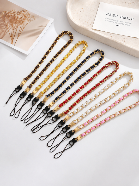 Premium Metal & Leather Phone Charm