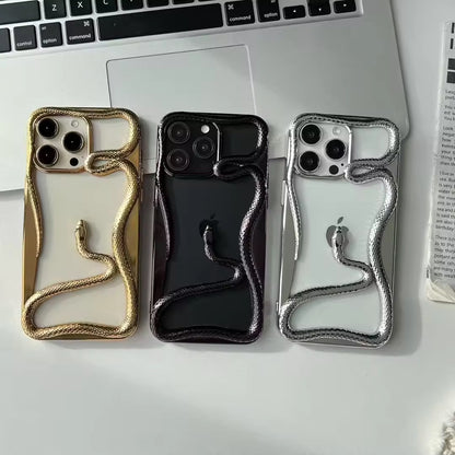 Fancy Snake Designer Soft Silicone Case for iPhone