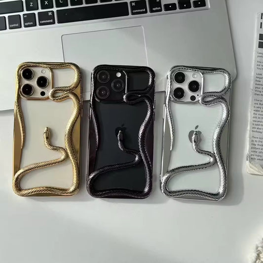 Fancy Snake Designer Soft Silicone Case for iPhone