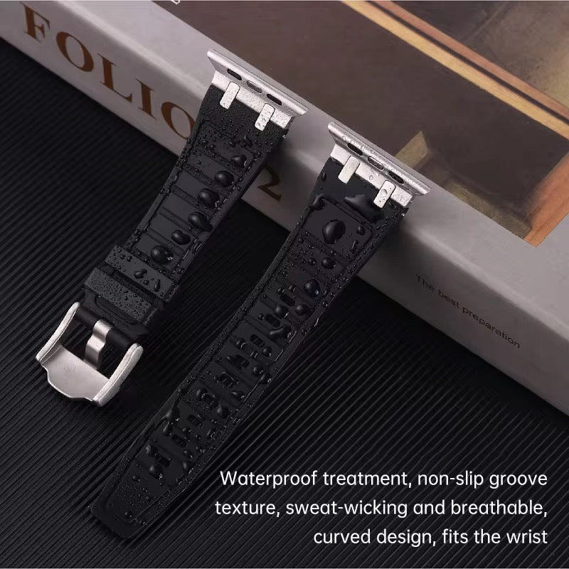 Rubber with Metal Buckle Apple Watch Strap