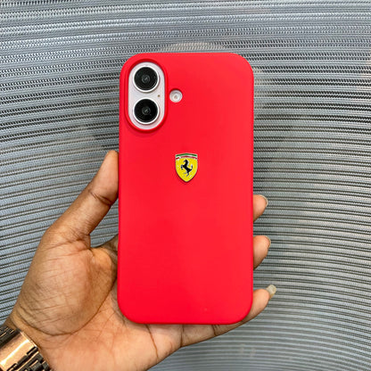 RedPrancing Horse Silicone iPhone 16 Plus Case