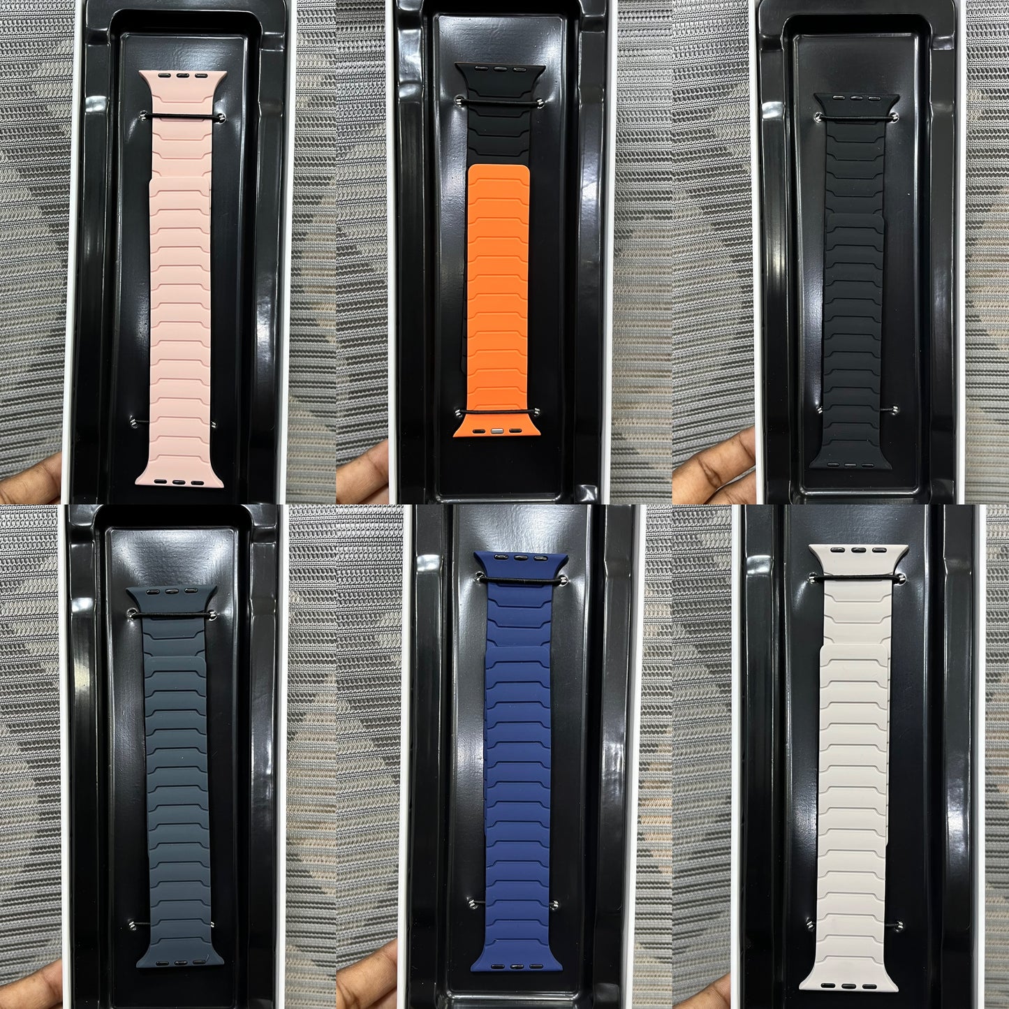 Ribbed Silicone Magnetic Watch Strap