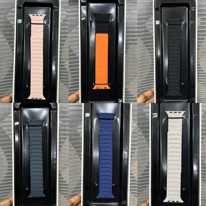 Ribbed Silicone Magnetic Watch Strap