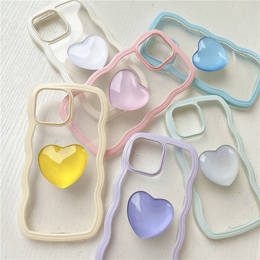 Fancy Heart-in Silicone Case for iPhone