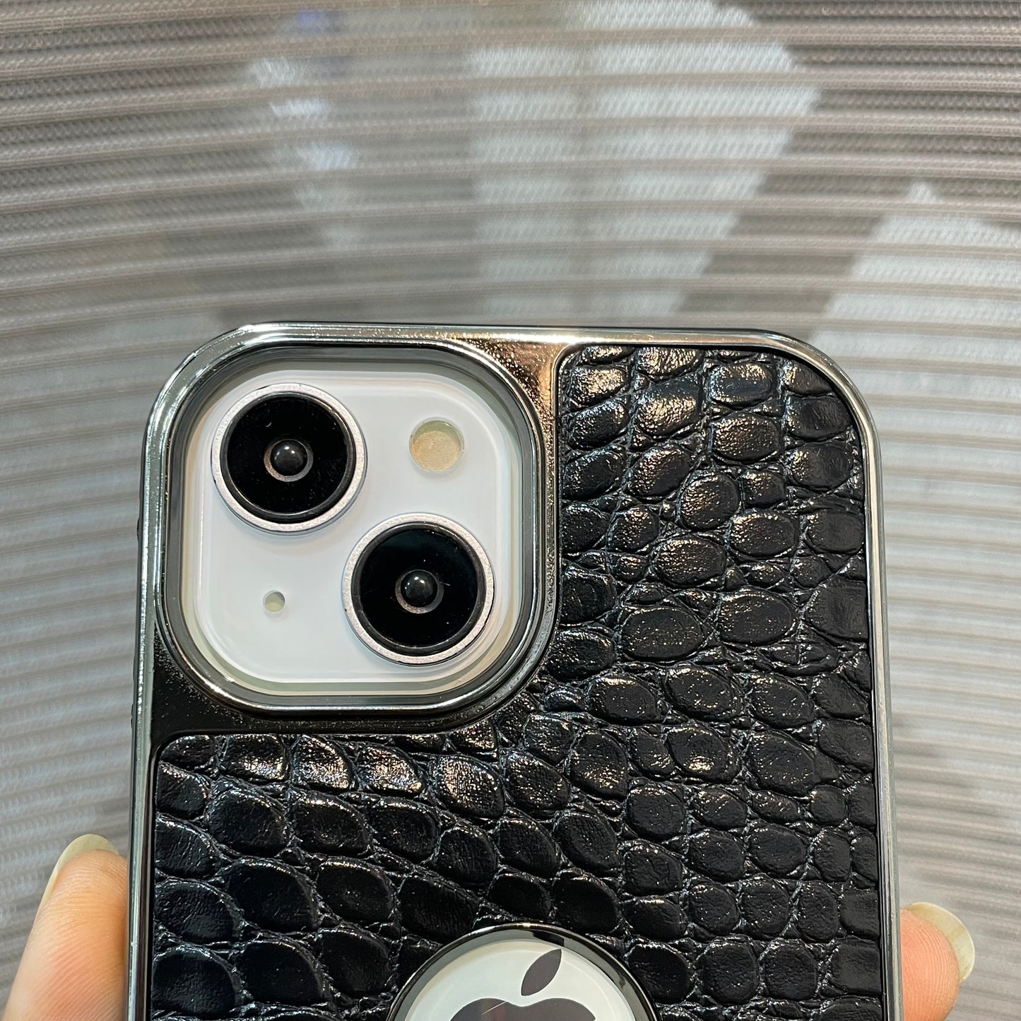 Leather Logo iPhone 15 Case