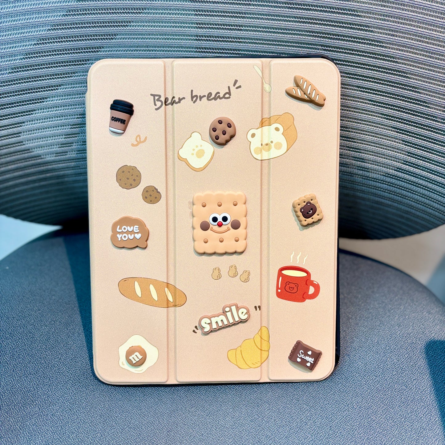 Bear Bread - 3D Cartoon Printed iPad Case